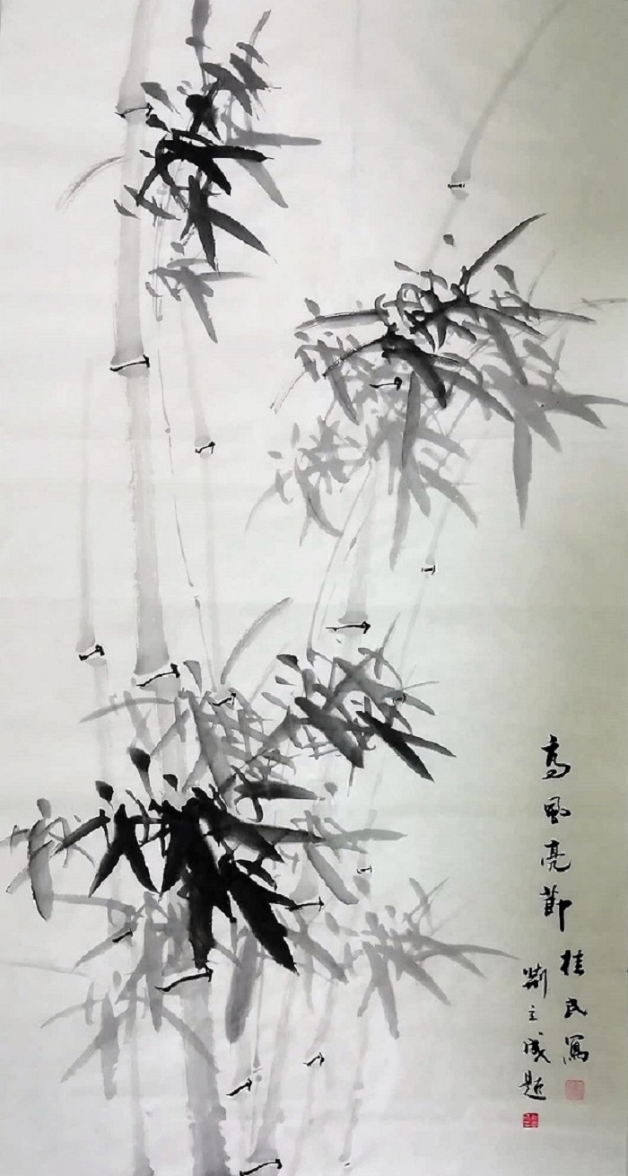 李桂民,师从国画大师吴蓬,刘存惠,孙玉德等,擅长花鸟,牡丹,竹子